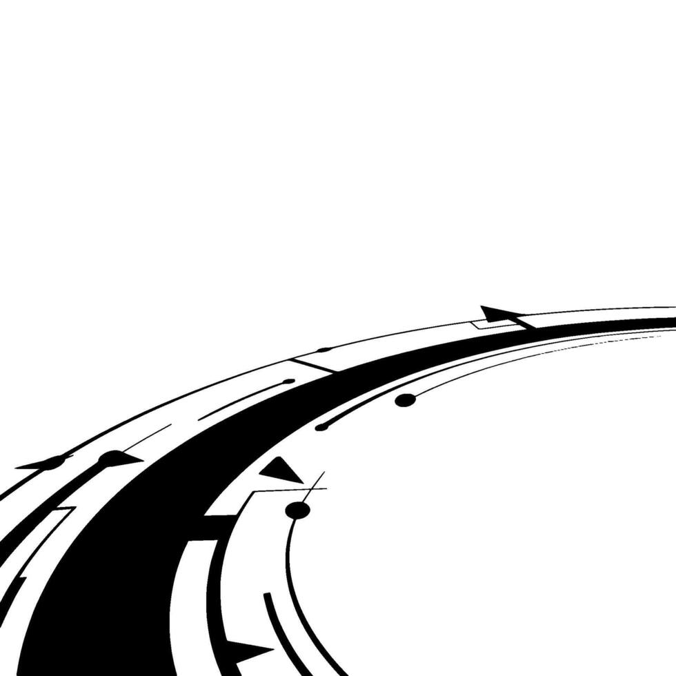 Abstract Black Lines Shapes On White Background vector