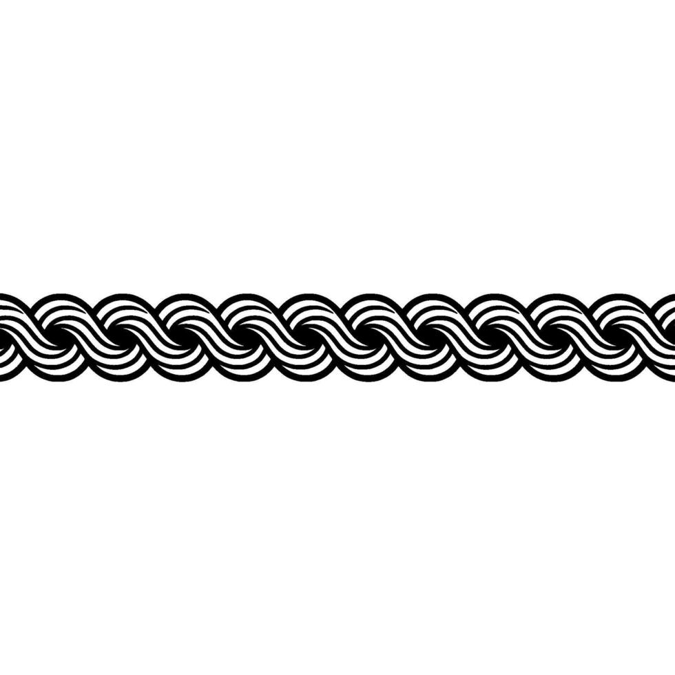 Minimalist Intertwined Pattern, Black, White, Gray, Geometric vector