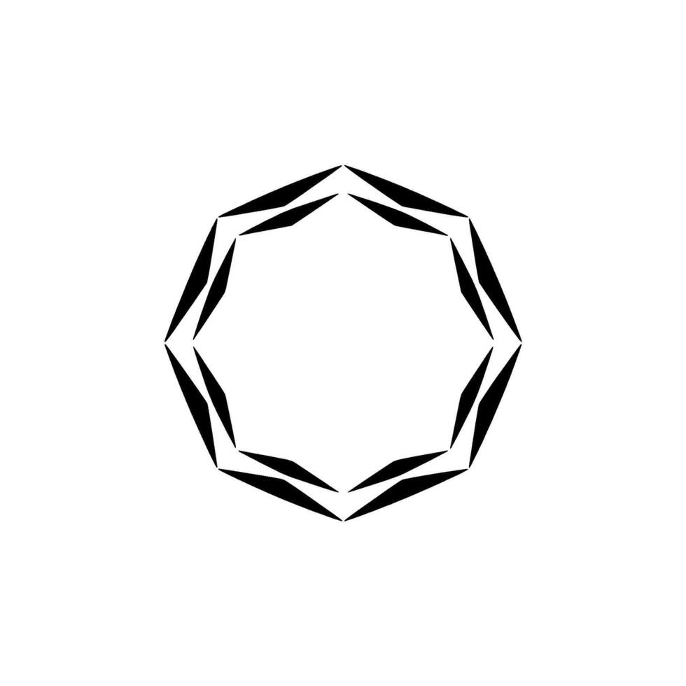 Geometric Black Diamond Shape On White Background Minimalist vector