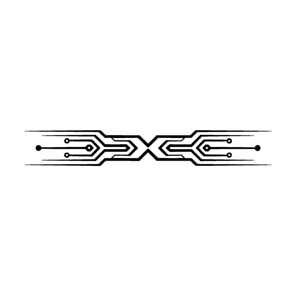 Circuit Board Element Minimalist Tech Illustration vector