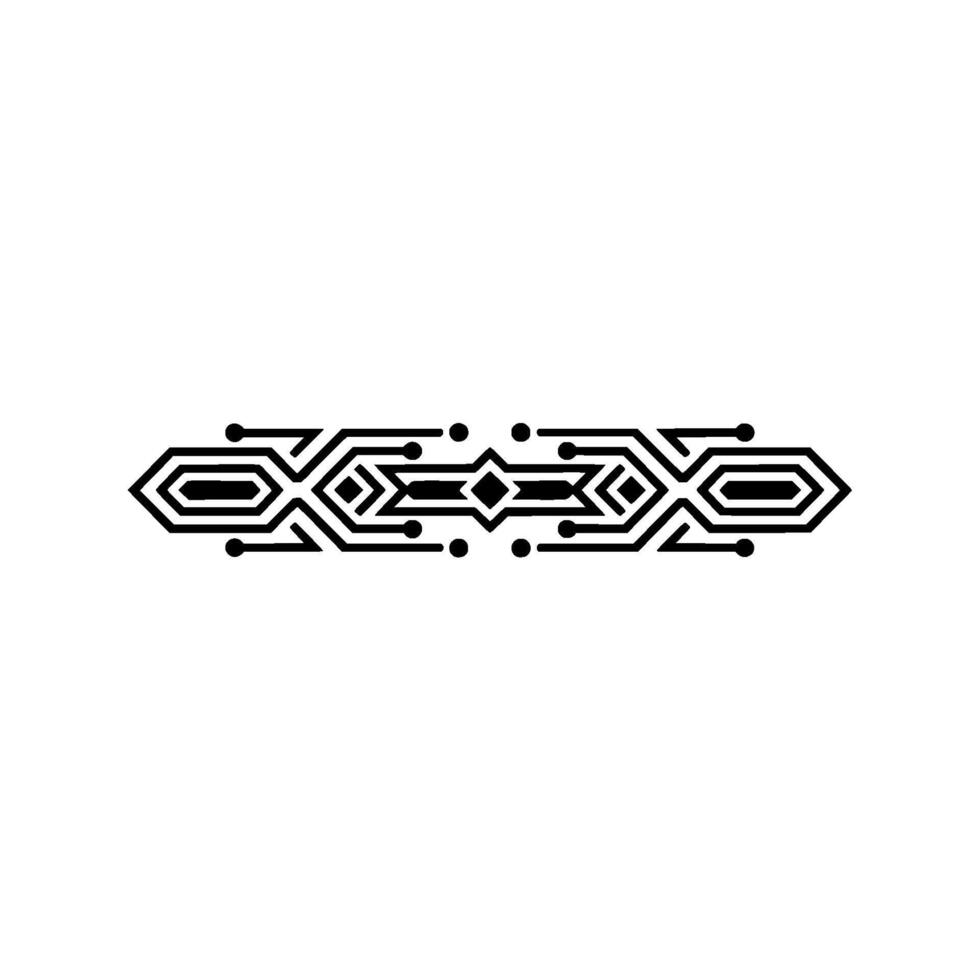 Geometric Circuit Element On White Background vector