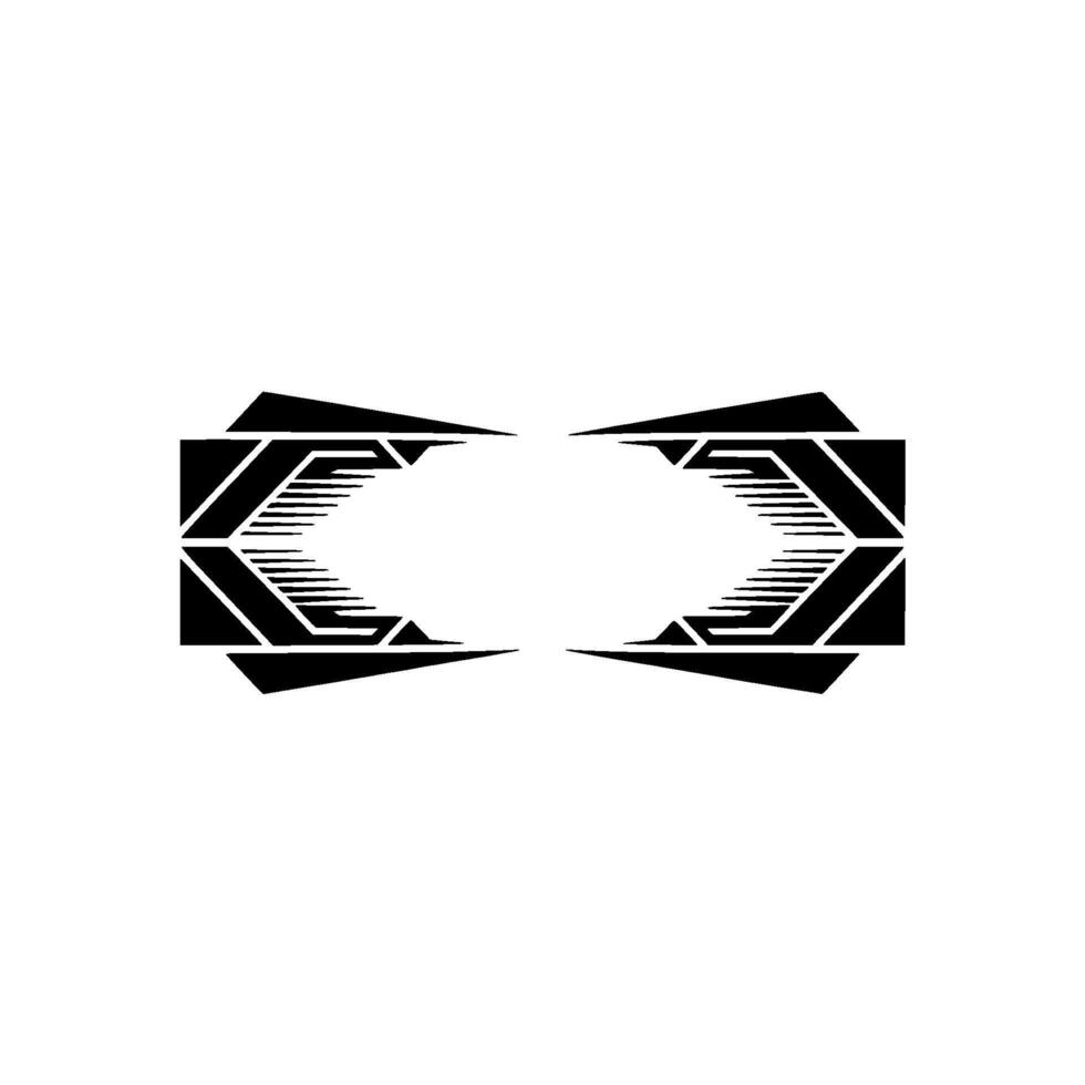 Symmetric Geometric In Black White, Minimalist Modern Art vector