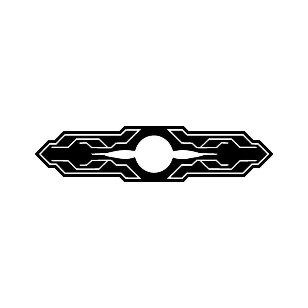 Tech Abstract, Modern Glowing Sphere On Black Border vector