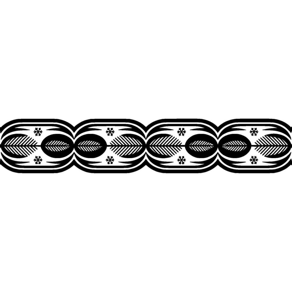 Minimalist Black White Ornamental Border, Decorative Element vector