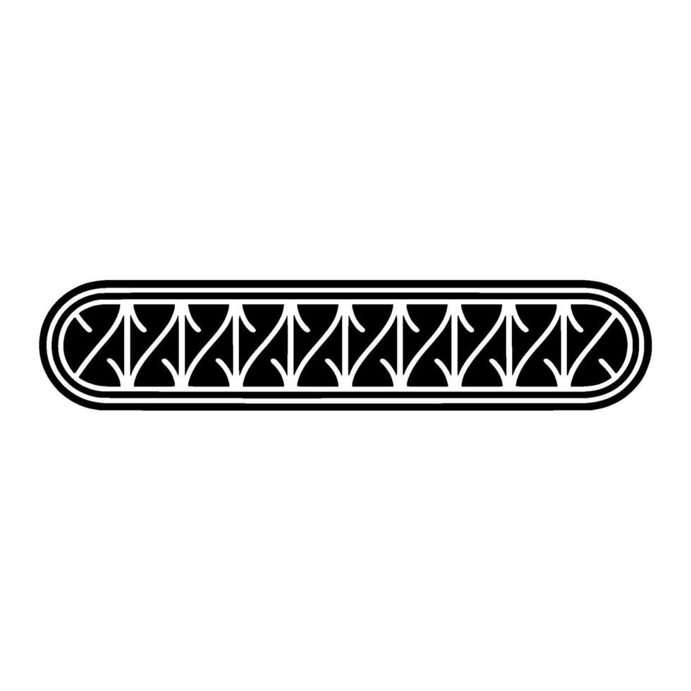 Minimalist Art Deco Border Element In Black And White vector