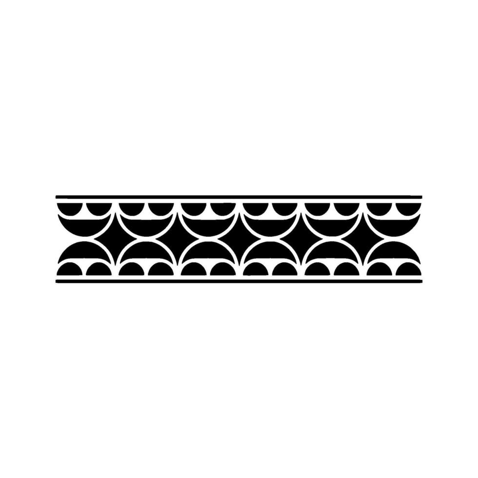 Black White Geometric Border Circular Motif With Minimalist Aesthetic vector