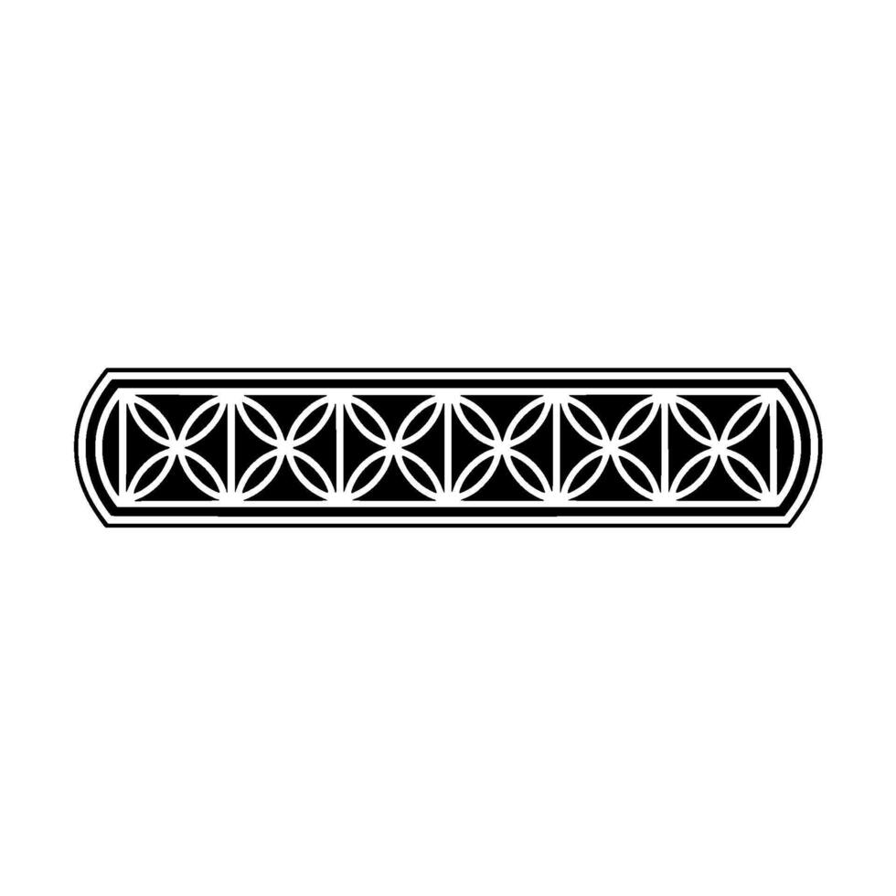 Geometric Decorative Border Repeating Circle Pattern On Gradient Background vector