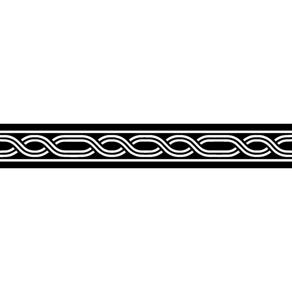 Elegant Black And White Celtic Knot Border vector