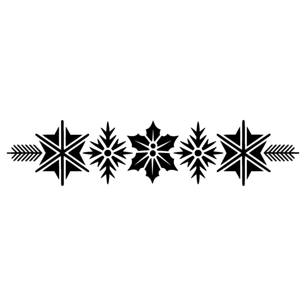 Minimalist Christmas Border Black Red Holiday Elements vector