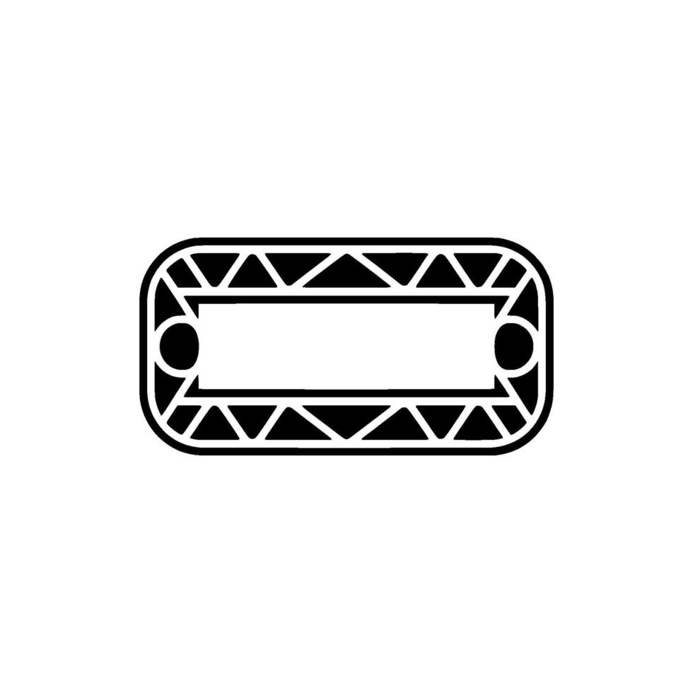 Minimalist Black Frame On White, Geometric vector