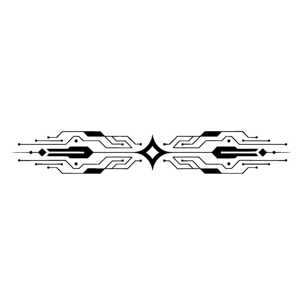 Techinspired Symmetric Ornament Futuristic Circuit Board vector