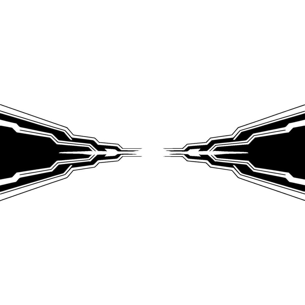 Abstract Tech, Symmetry, Futuristic Interface Background vector
