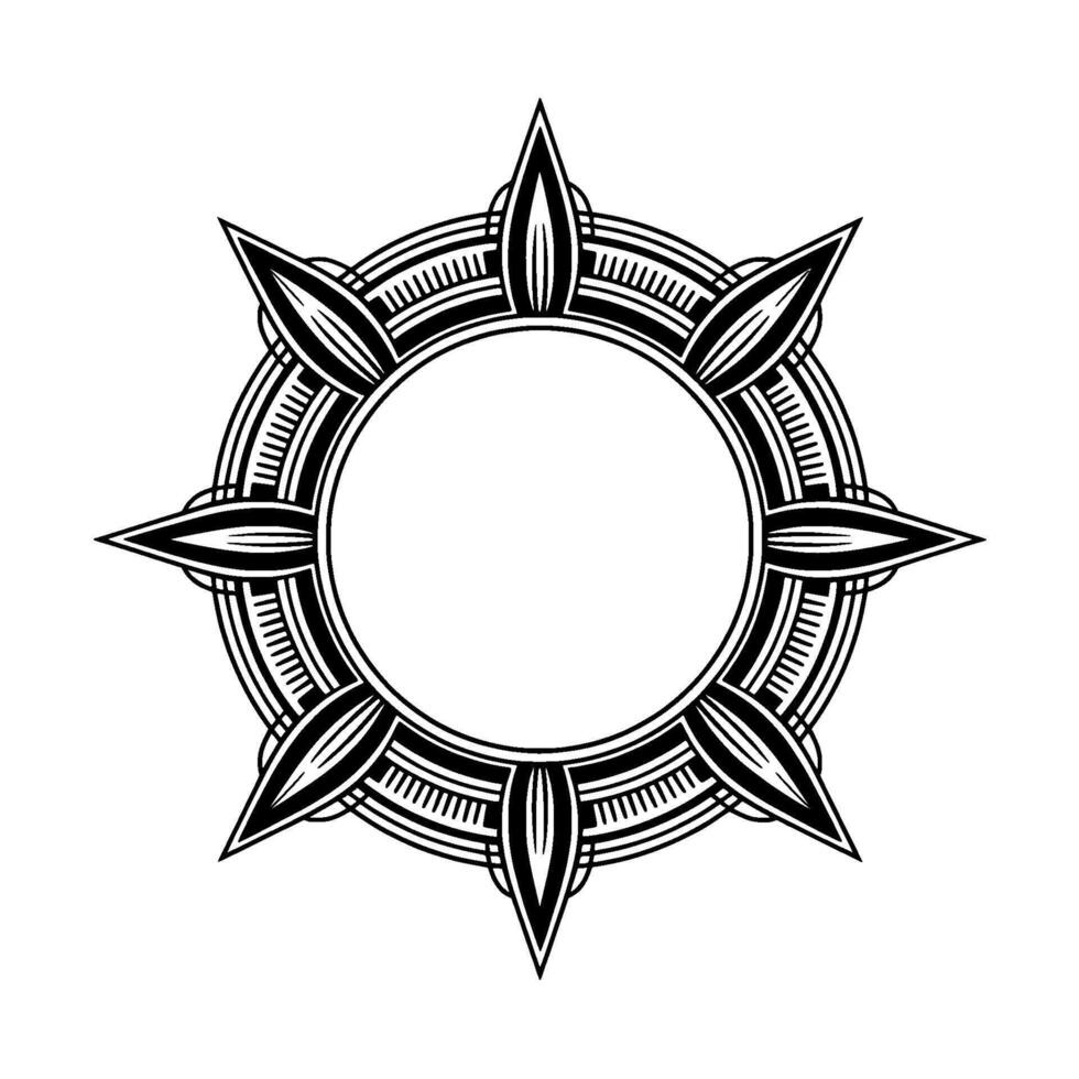 Art Deco Sunburst Frame Geometric Illustration vector