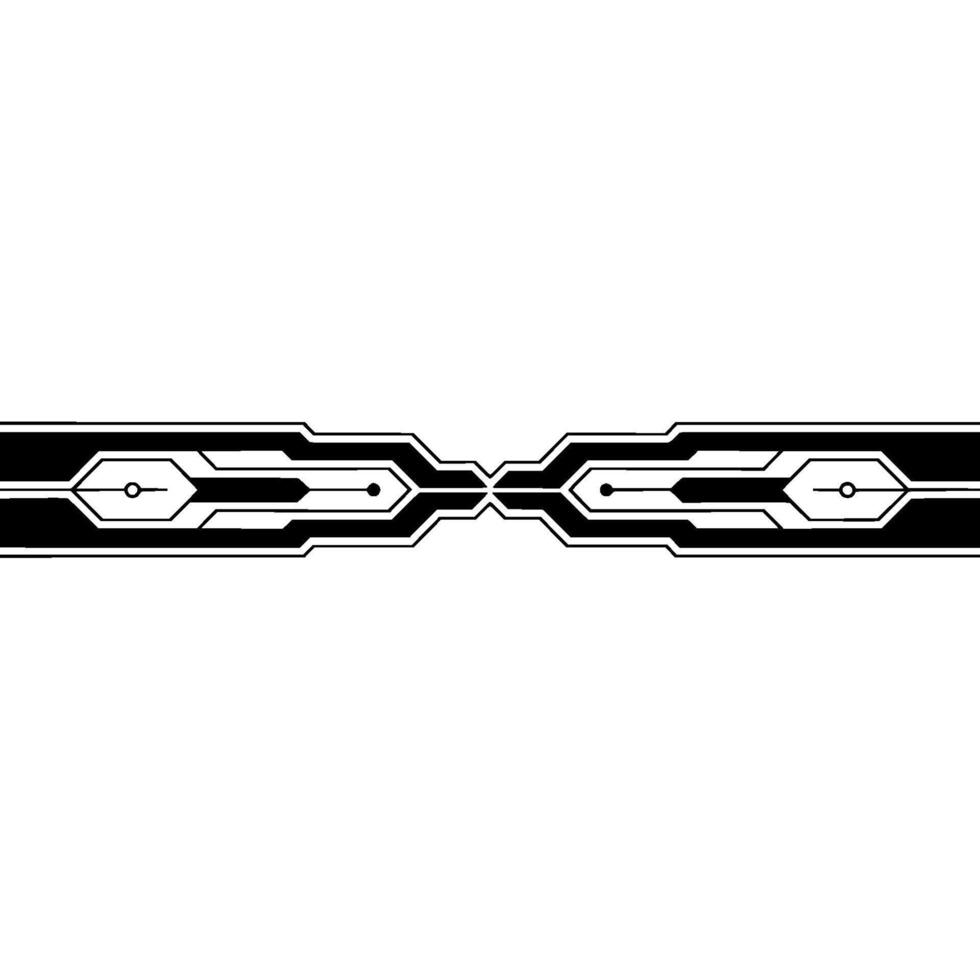 Minimalist Tech Line Art Abstract Circuitry Element vector