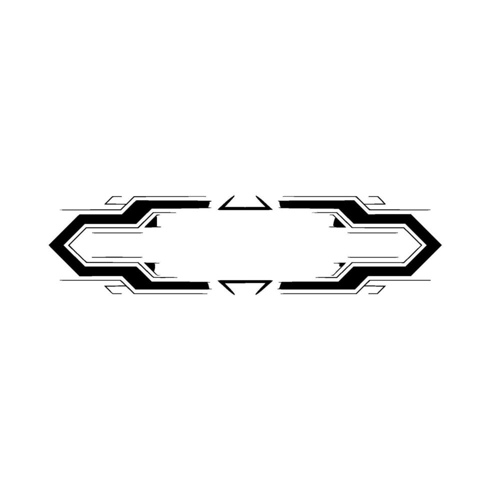 Futuristic Tech Frame Minimalist Black Grey Element vector