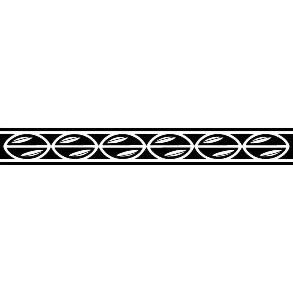 Minimalist Decorative Band Black White Abstract vector