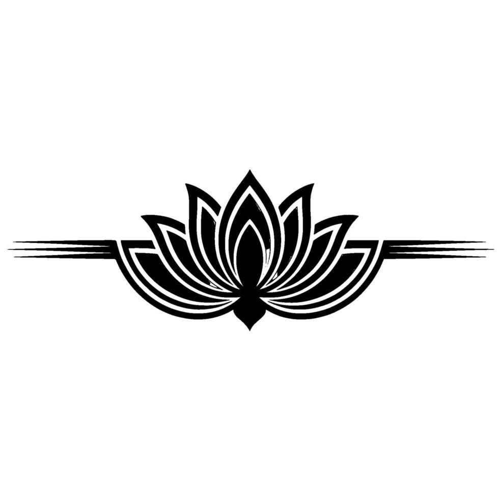 Lotus Flower Emblem, Minimalist, Serene vector