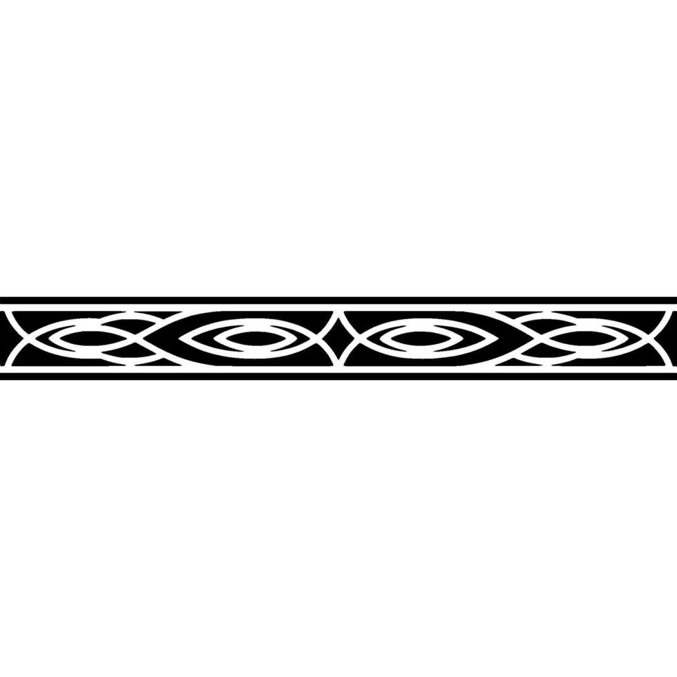 Minimalist Black And White Celtic Knot Border On A Gradient Background vector