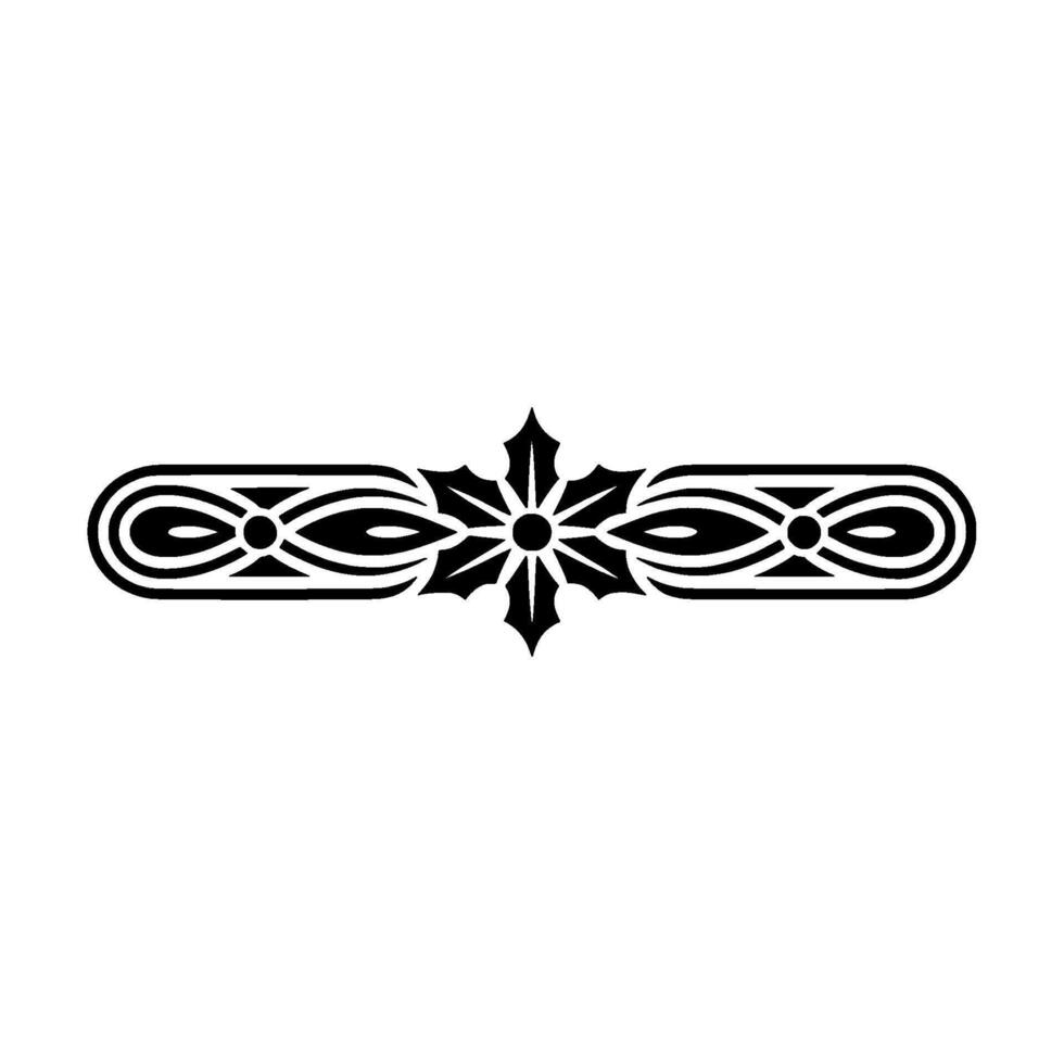 Decorative Black And Red Ornament On White Background vector