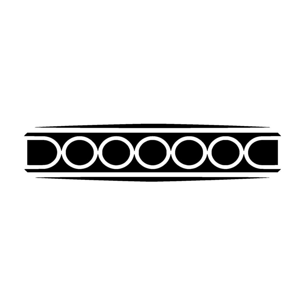 Black And White Minimalist Border On White Background vector
