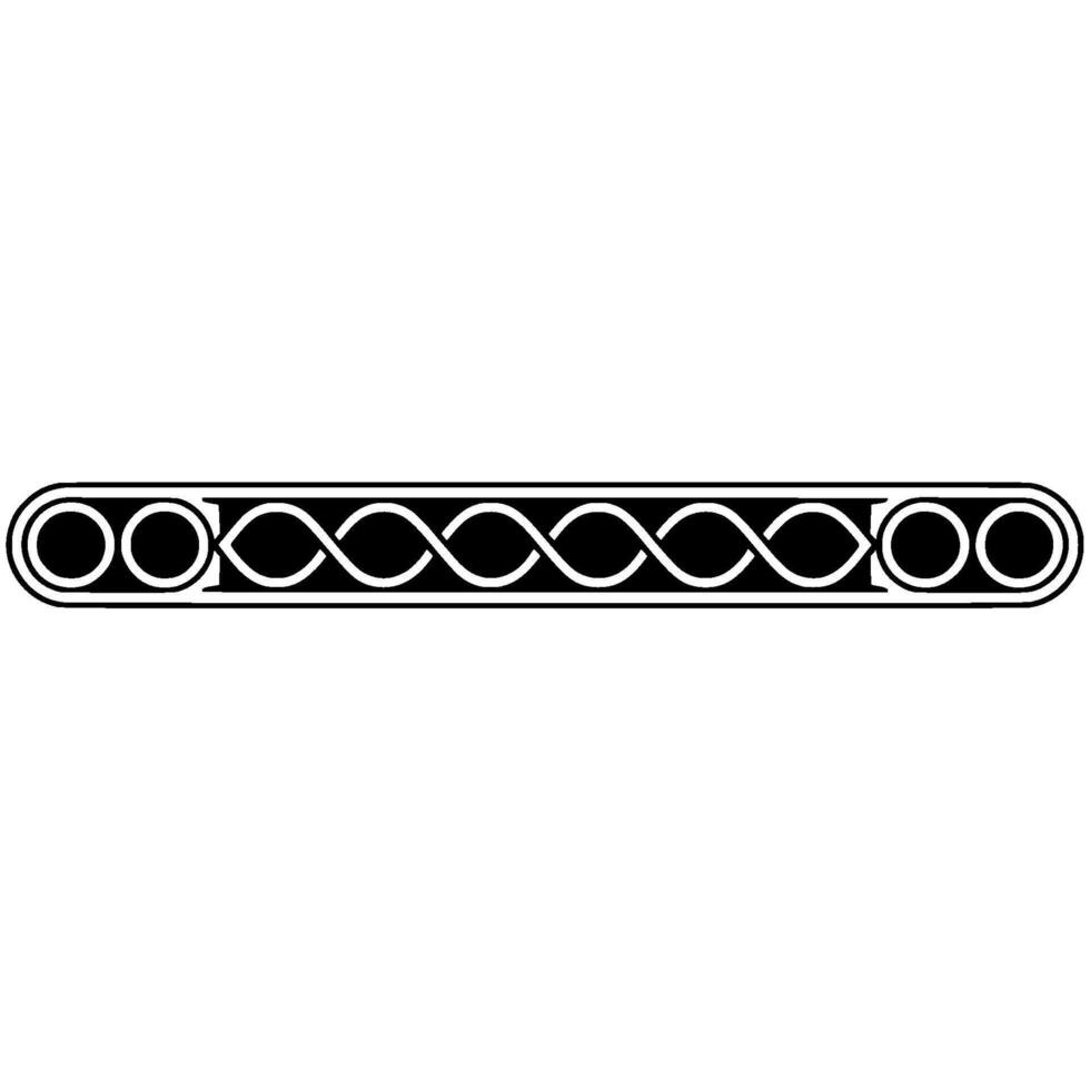Celtic Knotwork Border Element, Minimalist, Illustration vector