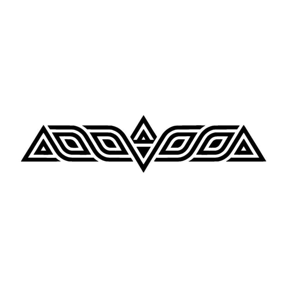 Geometric Symmetry Abstract Black Lines Ornament vector