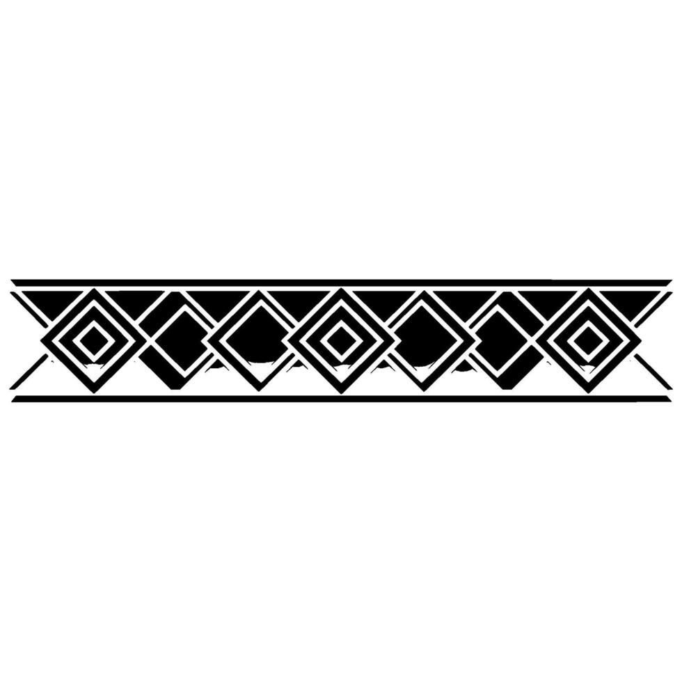 Geometric Border With Diamonds Abstract, Elegant Monochrome vector