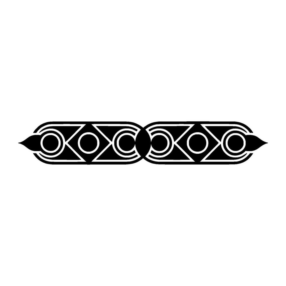 Geometric Black And White Border Element Minimalist vector