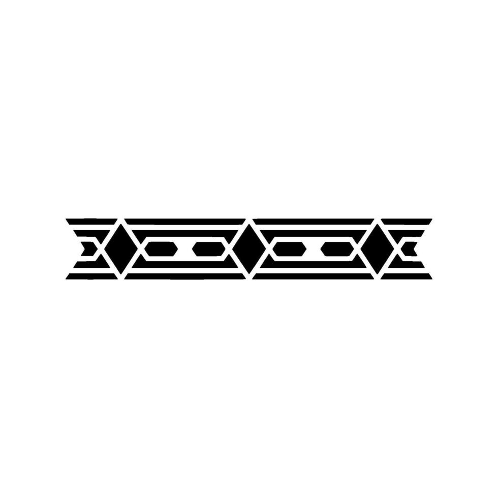 Minimalist Geometric Border Black White Pattern For vector