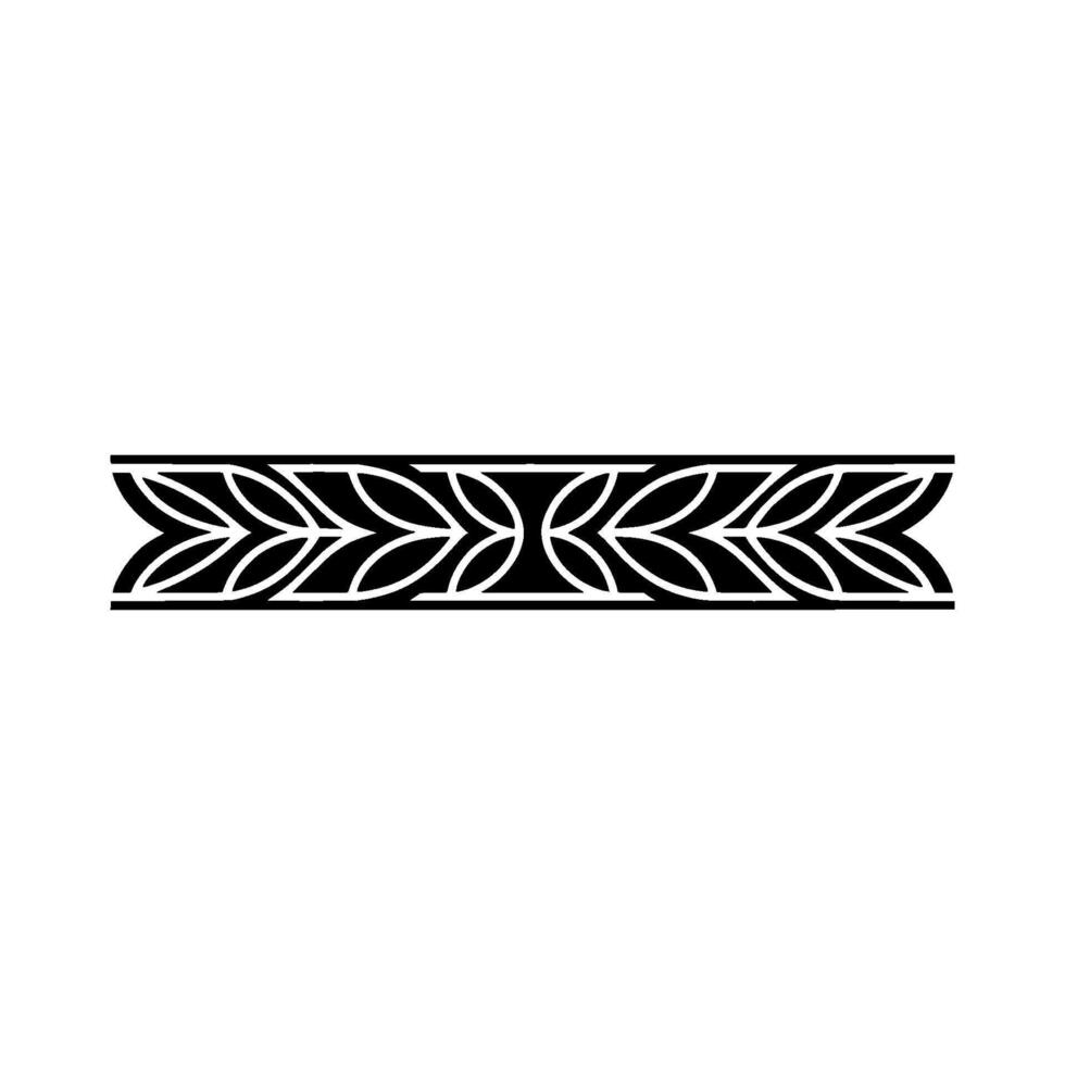 Elegant Leaf Border, Decorative Black And White vector