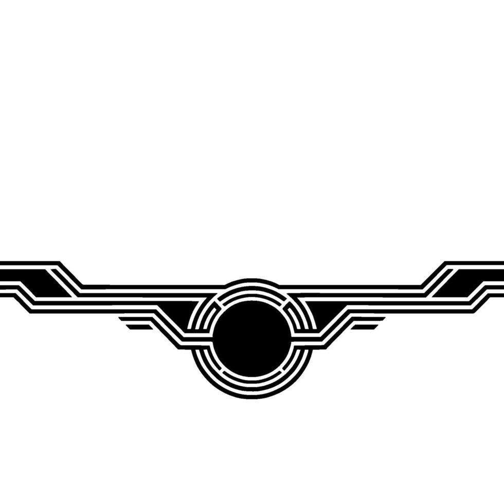 Modern Black White Element Geometric Border vector