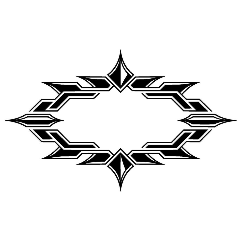 Geometric Black And White Frame Modern Ornament vector