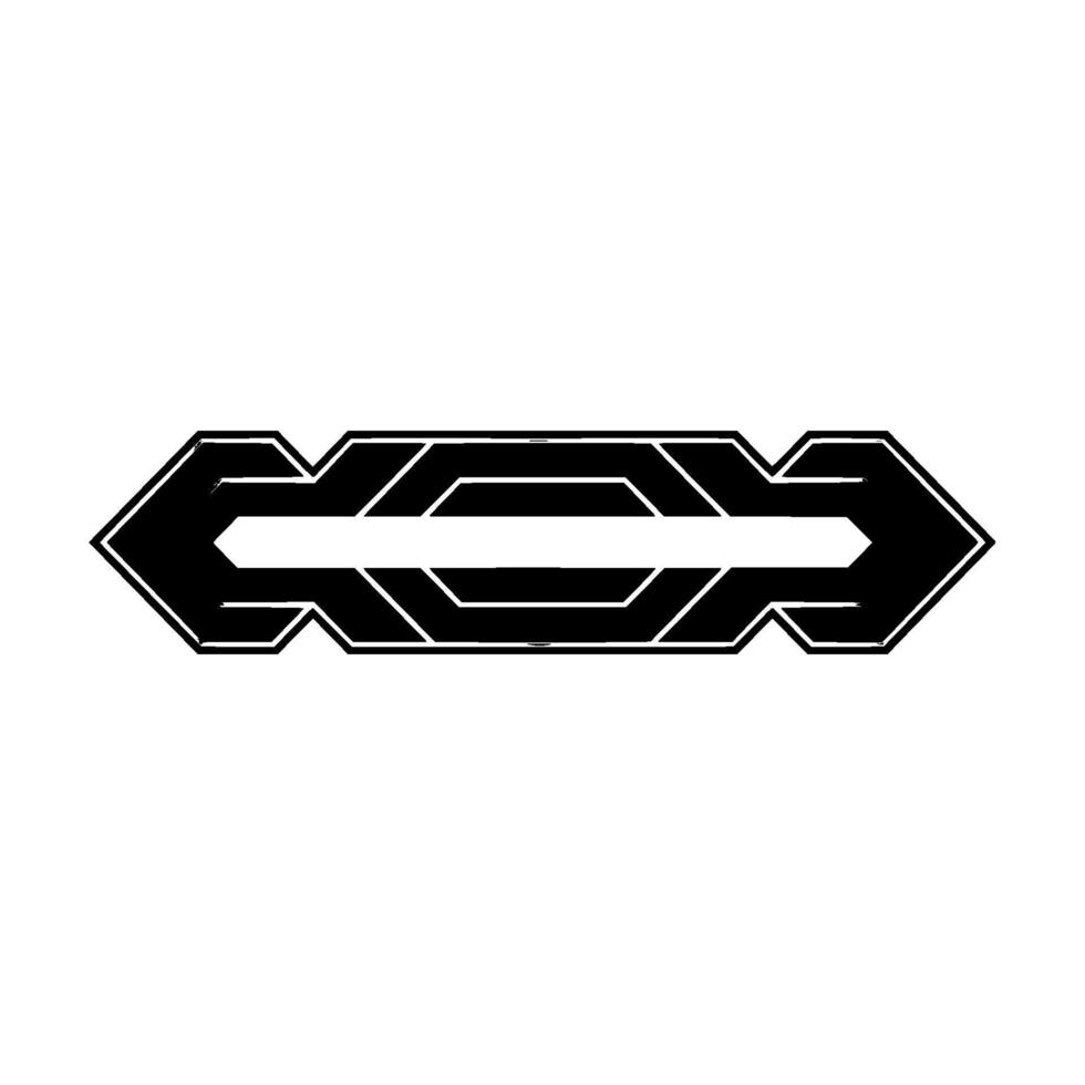 Futuristic Geometric In Black And Silver On White vector