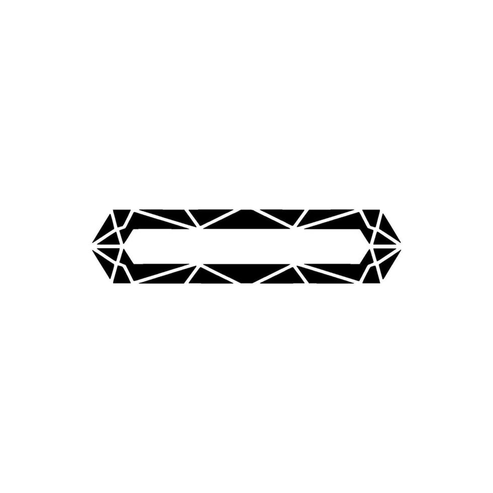 Geometric Polygon Shape On White Background, Minimalist Abstract vector