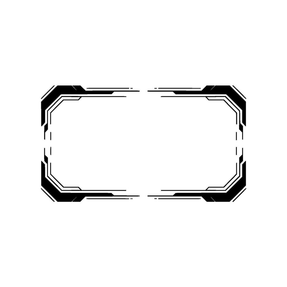 Futuristic Hud Frame On White Background, Minimalist Tech vector