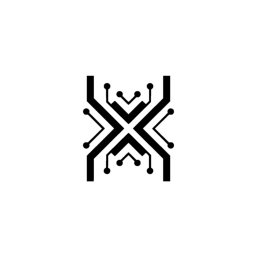 Abstract Circuit Board In Minimalist Style vector