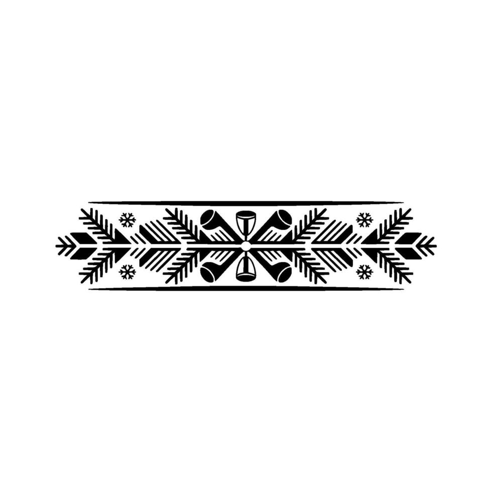 Black And White Christmas Border Ornament vector