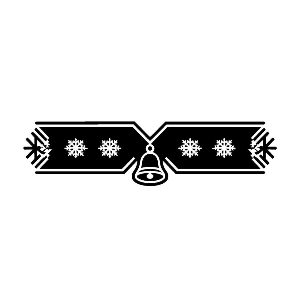 Minimalist Christmas Banner Snowflakes Bell, Geometric vector
