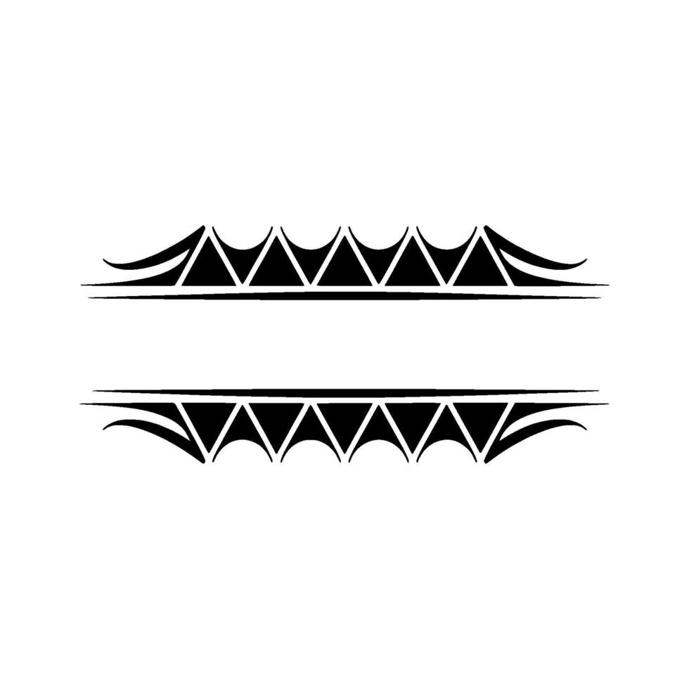 Tribal Element Abstract Black Shapes On White Background vector