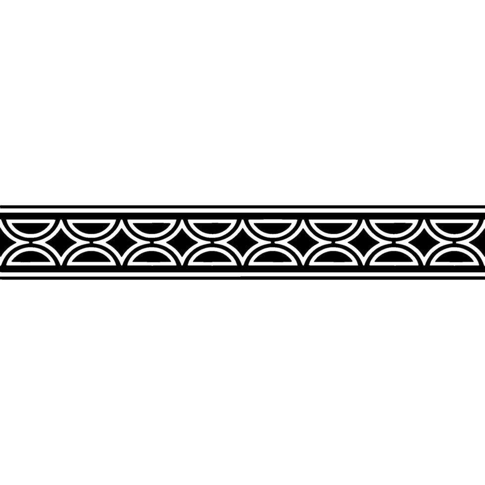 Minimalist Geometric Border Black And White Repeating Pattern On Gradient Background vector