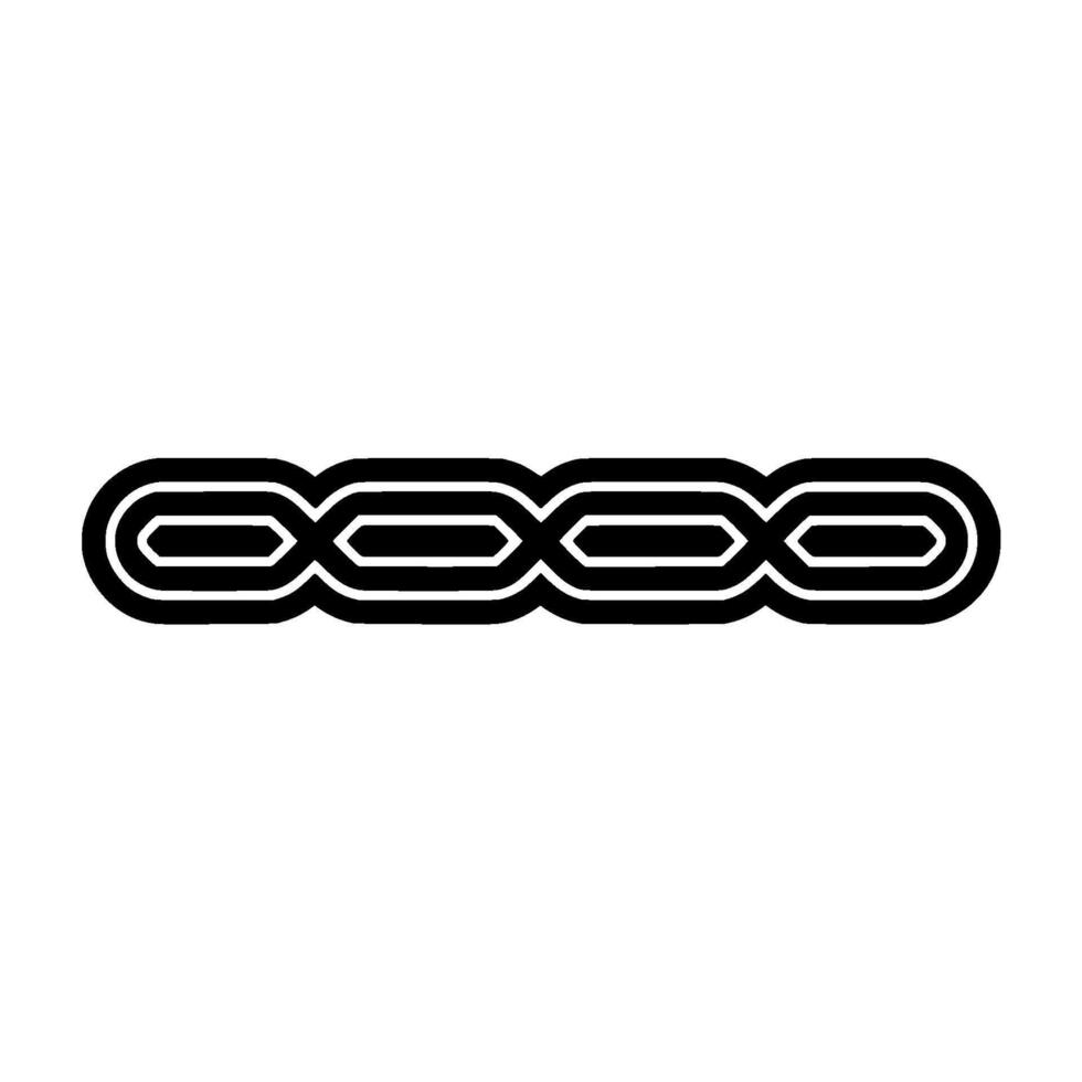 Abstract Black White Chain, Minimalist Element vector