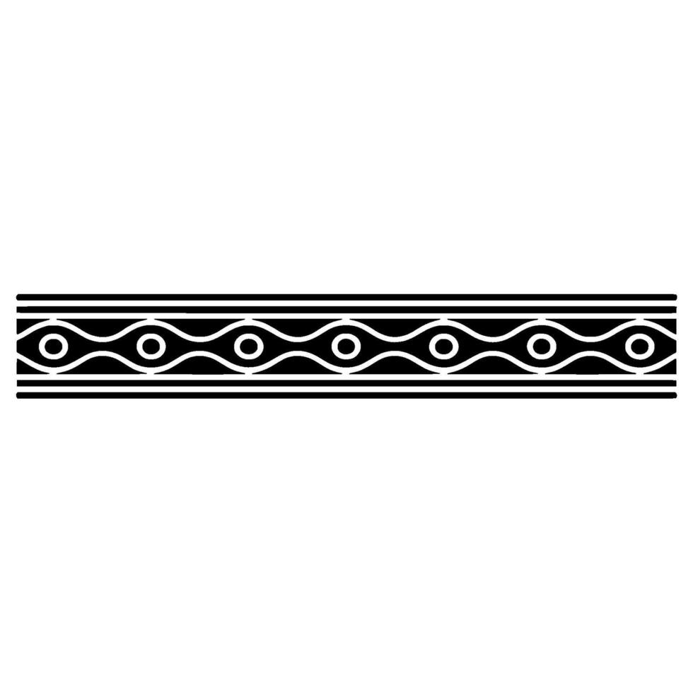 Black And White Patterned Border On A White Background vector