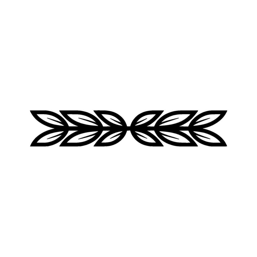 Minimalist Leaf Border Element On Gradient Background vector