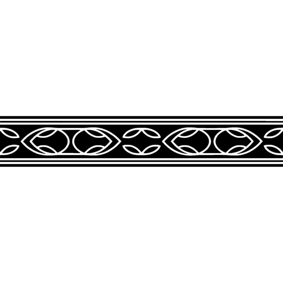 Abstract Decorative Black And White Border vector