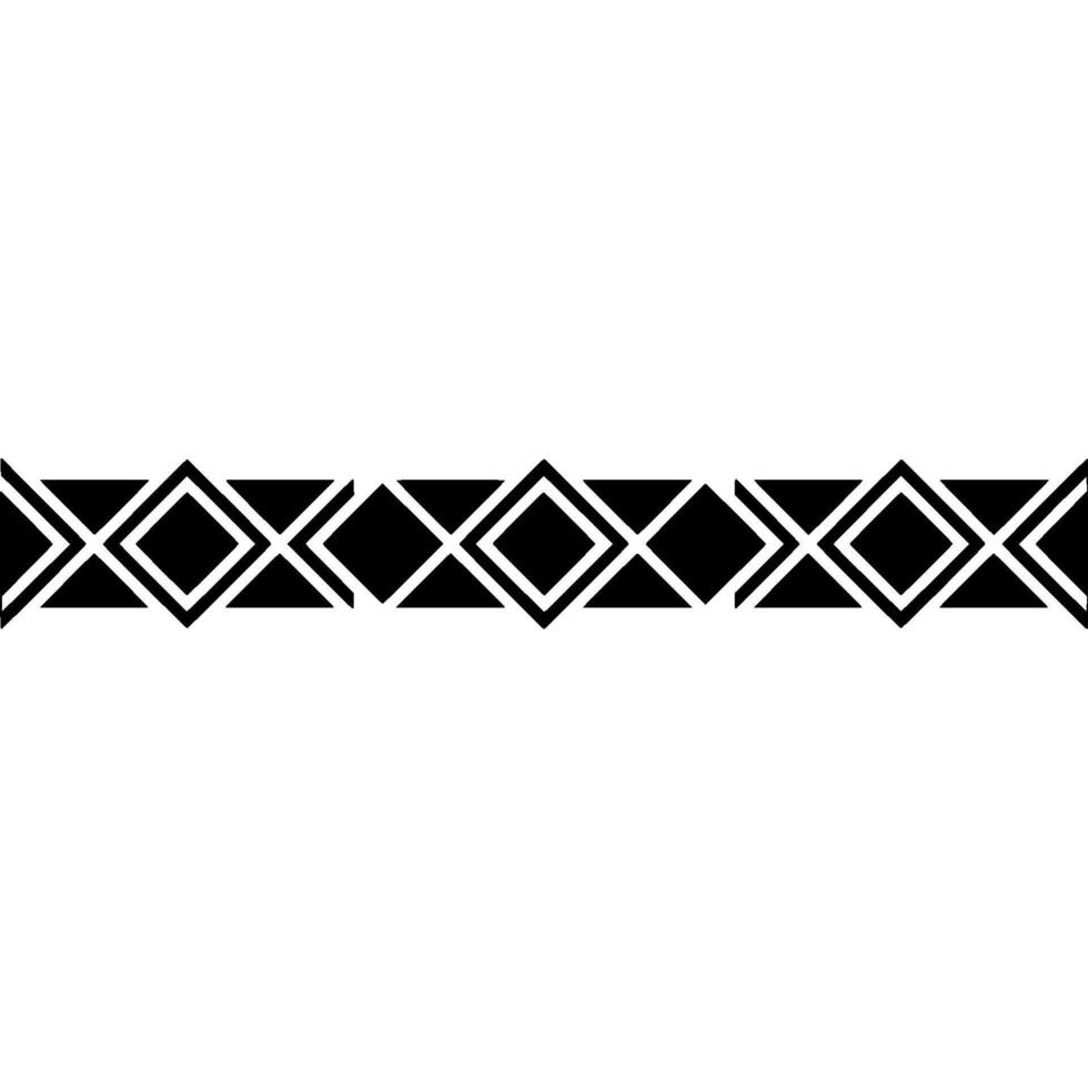 Geometric Border, Minimalist Black Diamond Pattern, Decorative Element vector