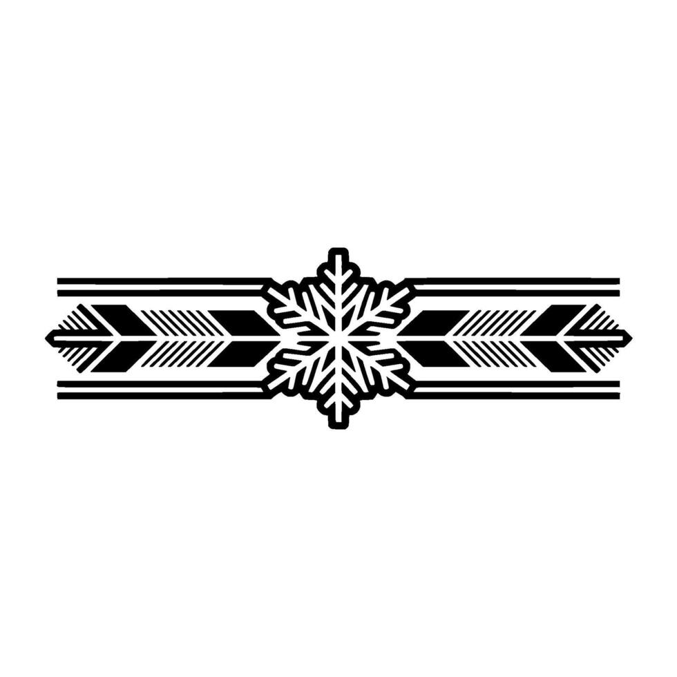 Minimalist Snowflake Border Winter Theme vector