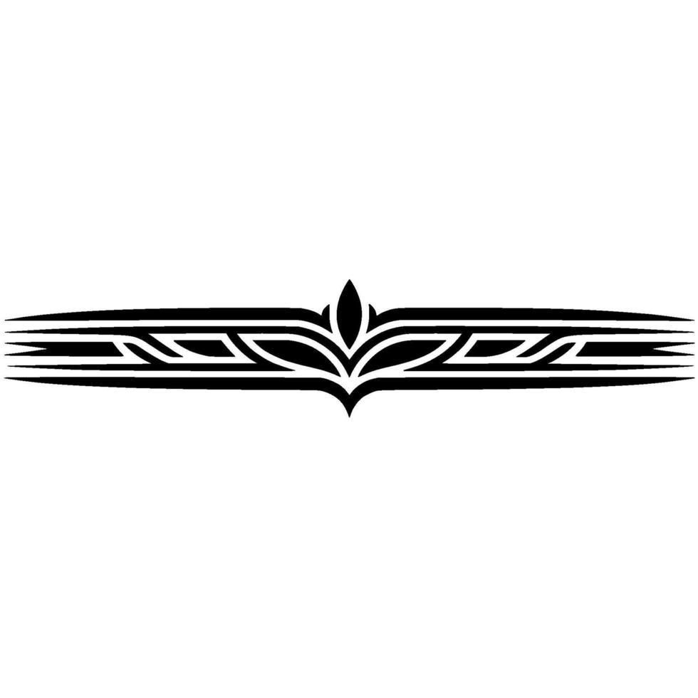 Abstract Geometric Tribal Ornament Black And White vector