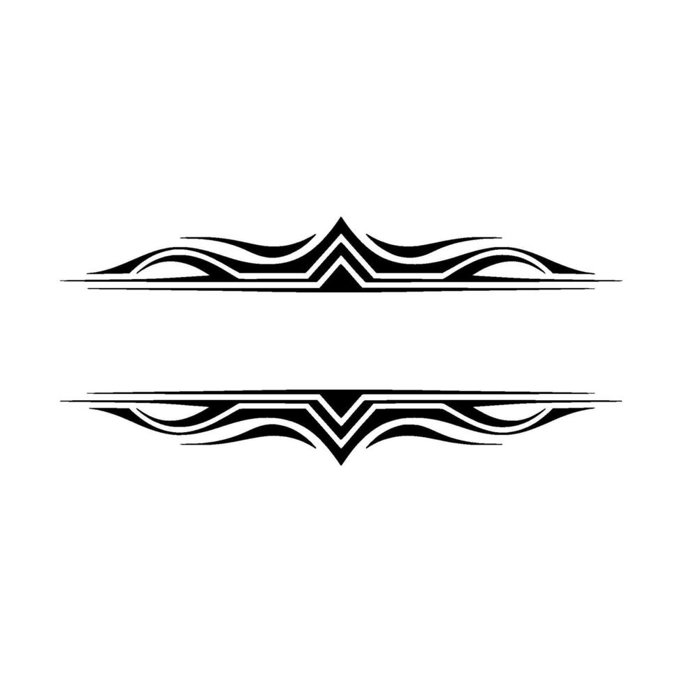 Tribal Element Frame Or Divider Black And White vector