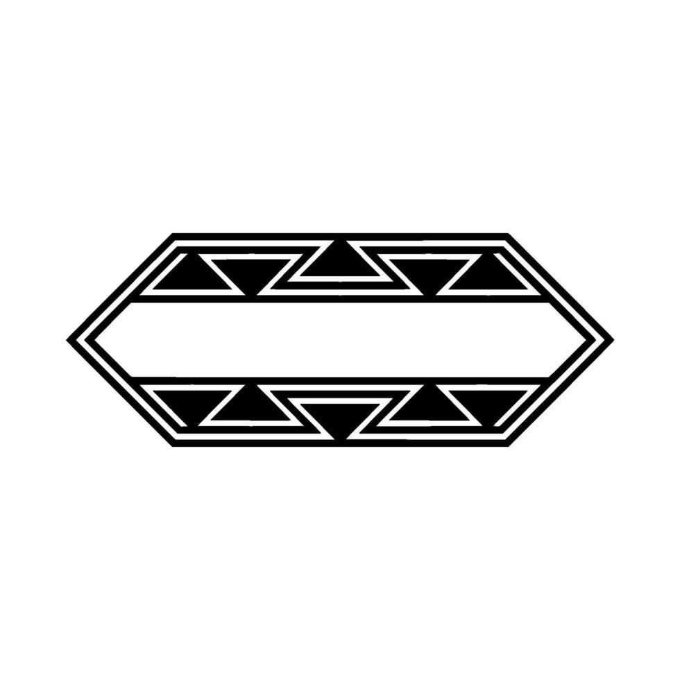 Minimalist Geometric Badge, Black White, Modern vector