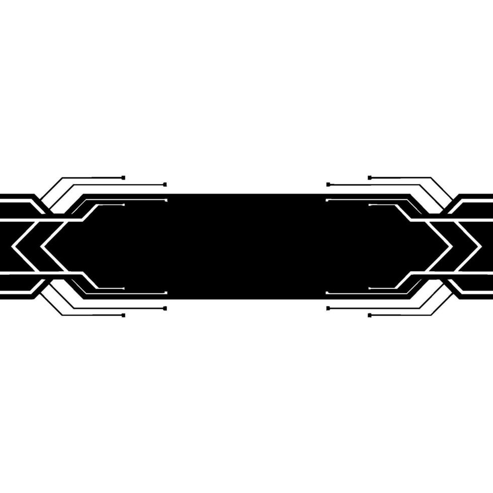 Abstract Tech Banner Black And White Circuit Board vector